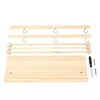 Стойка для хранения лент, многослойная складная стойка из цельного дерева для держателя лент, органайзер для крючка