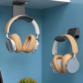 Стойка для хранения наушников подвесного типа для домашнего офиса Clracket без перфорации B чёрный