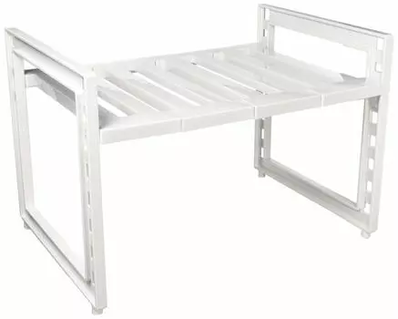 Стойка для хранения Pearl Metal Space Rack, белая, телескопическая, свободного расположения, под раковиной, 360~530 HB-4813