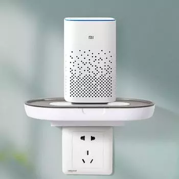 Стойка для хранения розеток, встроенная настенная полка для маршрутизатора Wi-Fi, держатель для телефона, органайзер для кабелей, бесплатная полка для украшения гостиной белый