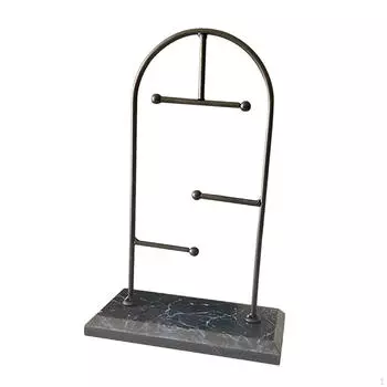 Стойка для хранения сережек, держатель для ожерелий, подвески для девочек, кольца, органайзер для украшений Black Rack Black