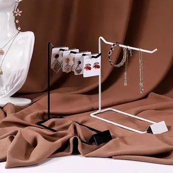 Стойка для хранения сережек Настольный органайзер для хранения фотокарточек Металлический держатель для ожерелий, колец, браслетов, часов, ювелирных изделий