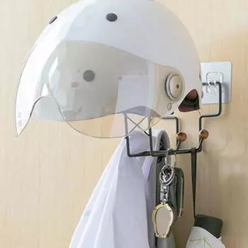 Стойка для хранения шлема, настенное крепление, прочная несущая конструкция, простая установка чёрный