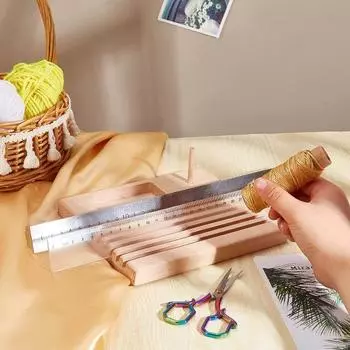 Стойка для хранения швейной линейки Прочная деревянная стойка для квилтинга, прочный держатель линейки для одеял, подставка для швейных инструментов L