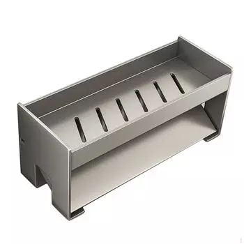 - Стойка для хранения сливных принадлежностей, полка для сливных принадлежностей, многофункциональный держатель для губки для кухонного крана для прачечной, Black