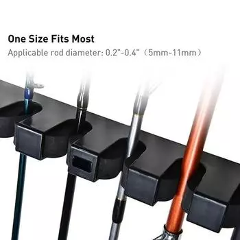 Стойка для хранения удочек на 6/8 отверстий, настенный держатель, кронштейн для хранения толстых удочек, ручных удочек, сетей