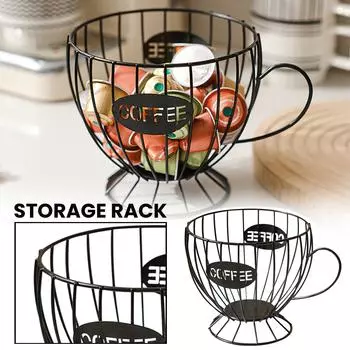 Стойка для хранения закусок и конфет, кофейня, домашняя стойка для хранения кофейных капсул One Size чёрный
