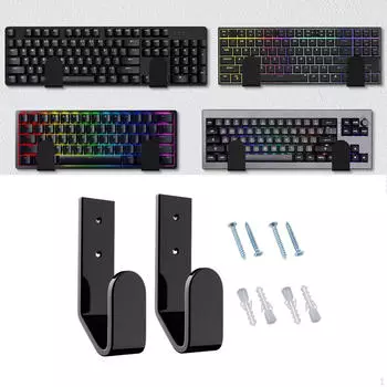 Стойка для игровой клавиатуры, настенная вешалка, акриловые универсальные крючки, механическая подставка Straight12x6.5x4.7cm