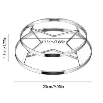 Стойка для кастрюль из нержавеющей стали, многофункциональная стойка для кастрюль, круглая утолщенная изолированная стойка для хранения, стойка для вока золотой