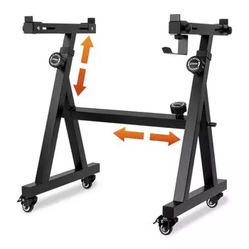 Стойка для клавиатуры STRICH Подходит для и Живых выступлений Регулируемая по высоте Стойка для пианино Совместима с Клавишными Цифровыми пианино Z-образная Сцена, Студия, чёрный