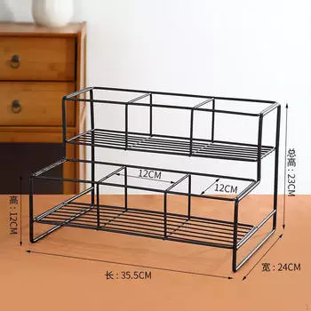 Стойка для кофейного сиропа, кухонная столешница, органайзер, барные принадлежности, черная полка для