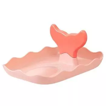 Стойка для крышки кастрюли с дизайном «рыбий хвост», стабильная, из полипропилена, легко чистится, держатель для крышки кастрюли, кухонные инструменты розовый