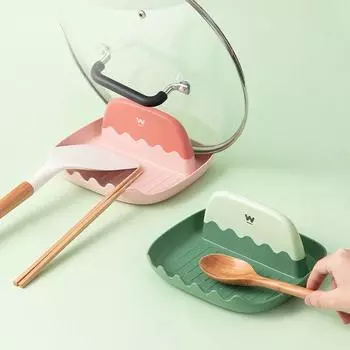 Стойка для крышки кастрюли, стабильная, из полипропилена, легко чистится, держатель для крышки кастрюли, кухонные инструменты