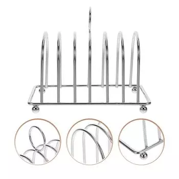 Стойка для ломтиков хлеба 6 полок для нарезанного хлеба Настольные принадлежности Офисный бытовая тостер Хранение продуктов Аэрофритюрница 14.50X8.00X7.80CM