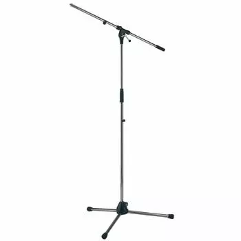 Стойка для микрофона стрелового типа, хромированная K&M ST-210/2C (21020) Высота: 900/1,605мм