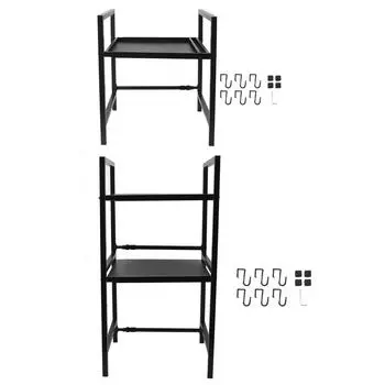 Стойка для микроволновой печи, углеродистая сталь, расширяемая подставка для микроволновой печи, полка для посуды, полка для домашней кухни Single Layer