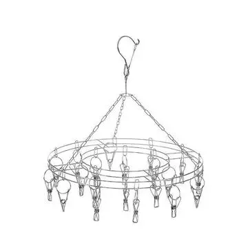 Стойка для носков из нержавеющей стали с толстой многозажимной сушилкой для носков, круглая вешалка для одежды, многофункциональная Drying Racks&Drying Racks&Drying Racks