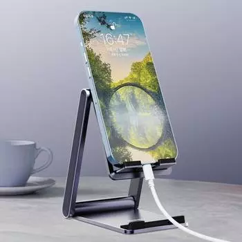 Стойка для ноутбука, складная портативная подставка для мобильного телефона из нержавеющей стали с возможностью чтения на 360 градусов, стабильная степень поддержки, регулируемая подставка для мобильного телефона
