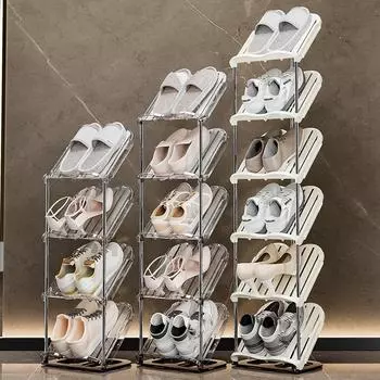 Стойка для обуви Splicing, прозрачная, белая, штабелируемая, органайзер для обуви, стеллаж для хранения принадлежностей для дома, наклонный, стоячий, обувной шкаф