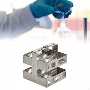 Стойка для окрашивания из нержавеющей стали с ручкой для лабораторных предметных стекол fits 30 Slides