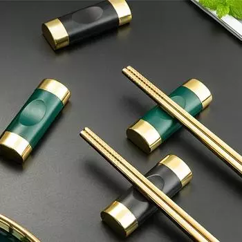Стойка для палочек для еды из сплава, легкая, практичная и эстетически приятная, 6 * 2 * 1,3 см, 23 г/шт., принадлежности для кухонного бара, 5 цветов