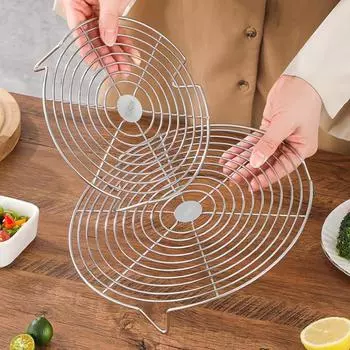 Стойка для пароварки из нержавеющей стали, многофункциональный поднос для приготовления на пару, фаршированная булочка, яйца, гриль, подставка для пароварки, полка, кухонные принадлежности для приготовления пищи 18x4cm