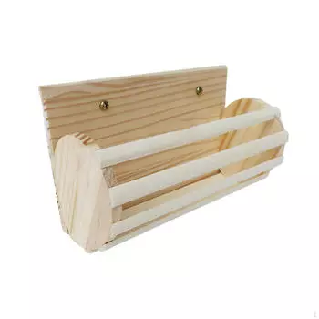 Стойка для сена для шиншиллы, кормушка для кроликов, держатель для сена, дозатор еды для кроликов, деревянная полка для Wood Color