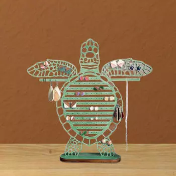 Стойка для сережек Черепаха Органайзер для ювелирных изделий Держатель для ожерелий коричневый