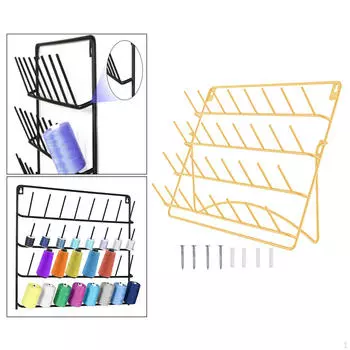 Стойка для швейных ниток с крючками для подвешивания, настенный держатель, металлическое отделение для утюга на 32 катушки, большая