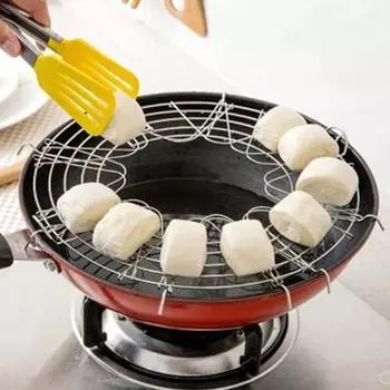 Стойка для слива масла, полукруглая, складная, многоцелевая, нержавеющая, антипригарная, с контролем масла, из нержавеющей стали, прочная, с масляным фильтром, для жарки на пару, для кухни 36cm