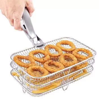 Стойка для сушки фритюрницы Yousheng Air Fryer, многослойная, из нержавеющей стали, для чипсов, попкорна, фруктов, вяленой говядины