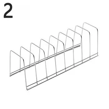 Стойка для сушки посуды из нержавеющей стали, кухонная полка для посуды, крышки для кастрюль, полки для хранения тарелок, многоцелевая полка, держатель для сушки мисок, кухонный органайзер 2