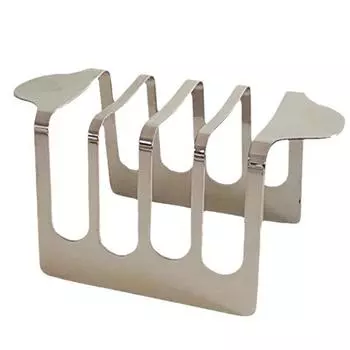 Стойка для тостов из нержавеющей стали для ежедневной кухни с 4 отверстиями для ломтиков Стойки для тостов из нержавеющей стали