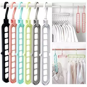 Стойка для вешалок с несколькими портами, круглая, многофункциональная, пластиковая, для шарфов, вешалка для одежды с 9 отверстиями, стойка для хранения grey-1pc