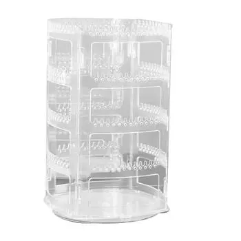 Стойка для выставки товаров ювелирных изделий Пластиковый Многофункциональный вращающийся органайзер для сережек для серег-зажимов и ожерелья