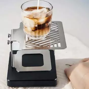 Стойка для взвешивания кофе, держатель рамы весов, регулируемая высота для эспрессо-машины, кухонный измерительный инструмент, аксессуары серебряный