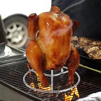Стойка для жарки барбекю из нержавеющей стали, подставка для курицы из нержавеющей стали для гриля на гриле