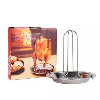 Стойка для жарки курицы, подставка для гриля из нержавеющей стали, кухонные принадлежности для барбекю на открытом воздухе, жареная на гриле курица, инструменты для гриля