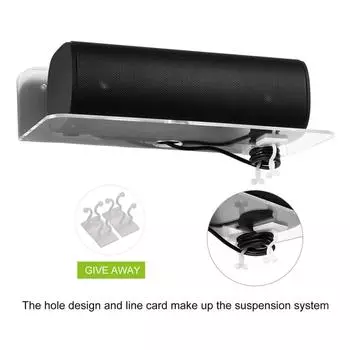 Стойка-органайзер для колонок, акриловая настенная стойка для демонстрации, держатель для полки, самоклеящаяся белый