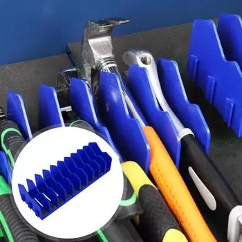 Стойка-органайзер для плоскогубцев, 10 отделений, прочная, съемная, нескользящая, резиновая основа, ящик для инструментов, полка для инструментов, стойка для хранения ключей, отверток, молотков жёлтый