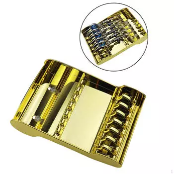 Стойка против волос, держатель для ножниц для салона, профессиональный контейнер для хранения стрижки парикмахера с 2 шт. золотой