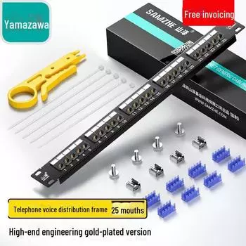 Стойка телефонных перемычек RJ11 от Shanze Modular Telecommunications, 25/50-портовая голосовая линия. 25-port 1U rack WAN-36