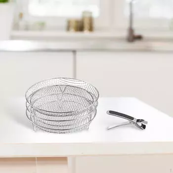 Стойка, тройная, штабелируемая, 3 уровня, подходит для всех 7-8-дюймовых фритюрниц, многоцелевая кухонная сушилка Round