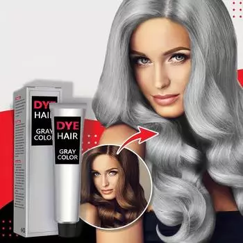 Стойкая крем-краска для волос с простой инструкцией по применению - Grannyhair grey colour и мягкая формула для длительной защиты 100ml