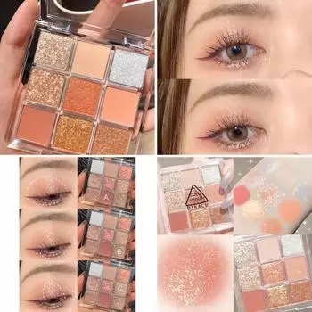 Стойкая перламутровая матовая палитра теней для век из 9 цветов 1