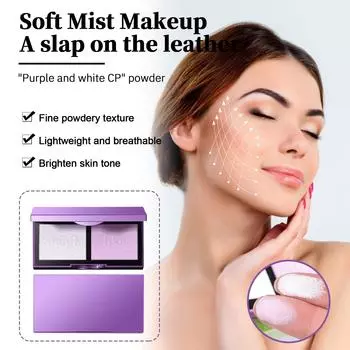 Стойкая, прозрачная, натуральная, осветляющая, фиксирующая, контурирующая, трехмерная, водостойкая двухцветная пудра