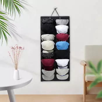 Стойки для бейсболок, держатель, экономия места, органайзер, сумка для подвешивания Black Color Black