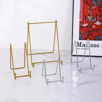 Стойки для демонстрации произведений искусства из железа, стеллаж для хранения, металлическая подставка-мольберт для фоторамки, масляной живописи, органайзер для книг, держатель для полок