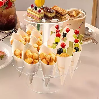 Стойки для показа рожков мороженого с отверстиями Декоративная подставка для еды в виде конуса для свадьбы