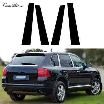 Стойки на дверные и оконные стойки автомобиля, наклейки на обшивку двери, внешние аксессуары для Porsche Cayenne 9PA, шасси E1 2003-2010